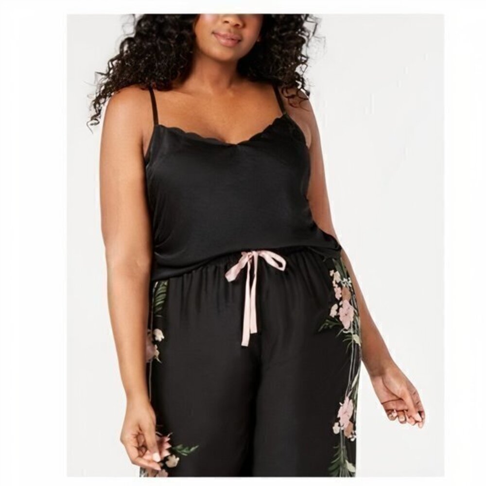 NWT! INC Plus Sexy Sleepwear Pajama Top 2X/3X Blk